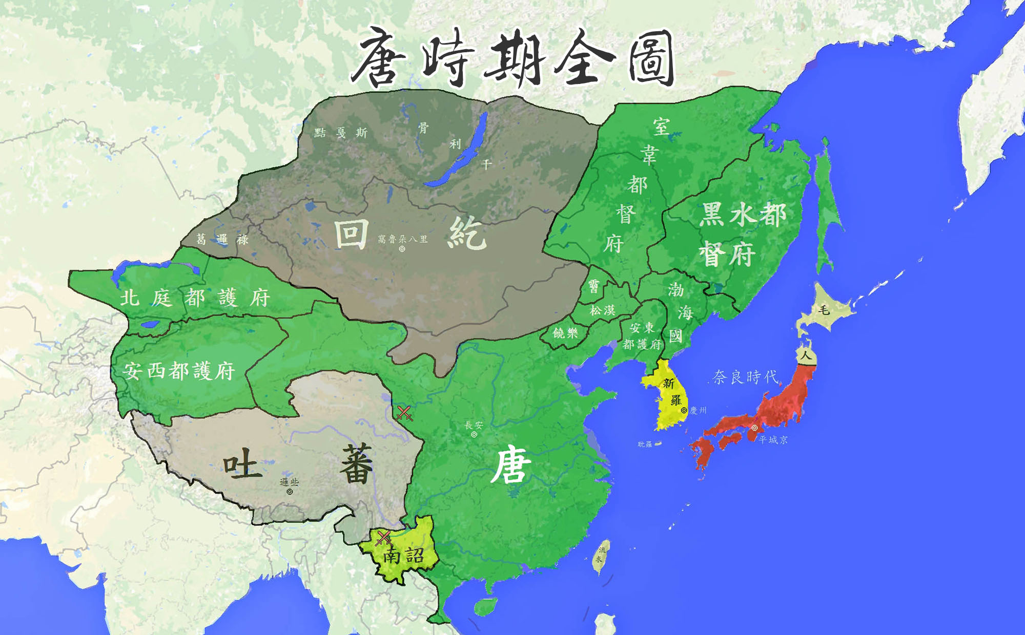 唐朝_唐朝历史_唐朝多少年_唐代时期地图
