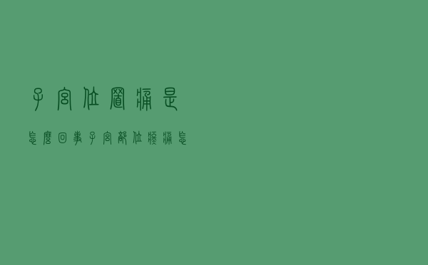 子宫位置痛是怎么回事（子宫部位疼痛怎么回事）