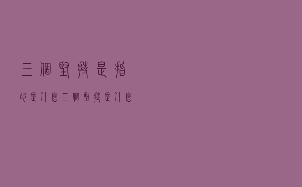 三个坚持是指的是什么（三个坚持是什么）