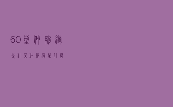 60型伸缩缝是什么（伸缩缝是什么）