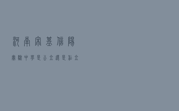 河南宋基信阳实验中学是公立还是私立（河南宋基信阳实验中学）