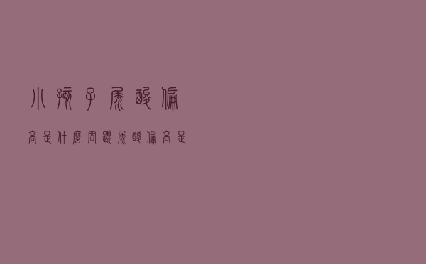 小孩子尿酸偏高是什么问题（尿酸偏高是什么问题）