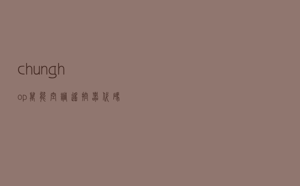 chunghop万能空调遥控器代码表 K100p