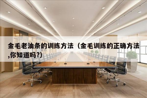 金毛老油条的训练方法（金毛训练的正确方法,你知道吗?）