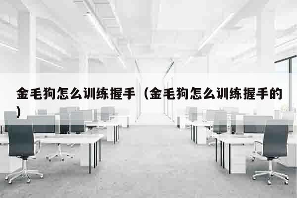 金毛狗怎么训练握手（金毛狗怎么训练握手的）