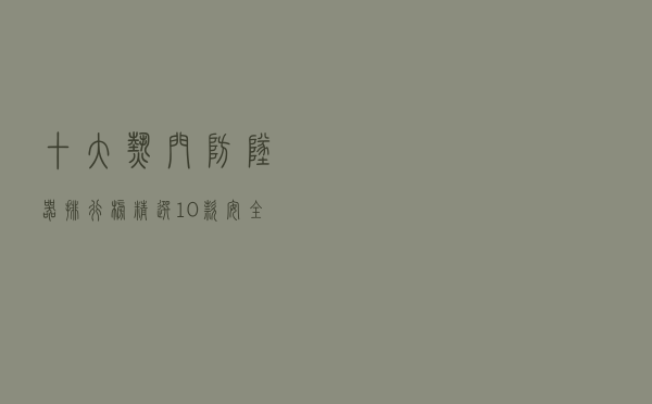 十大热门防坠器排行榜（精选10款安全高空防坠器推荐）