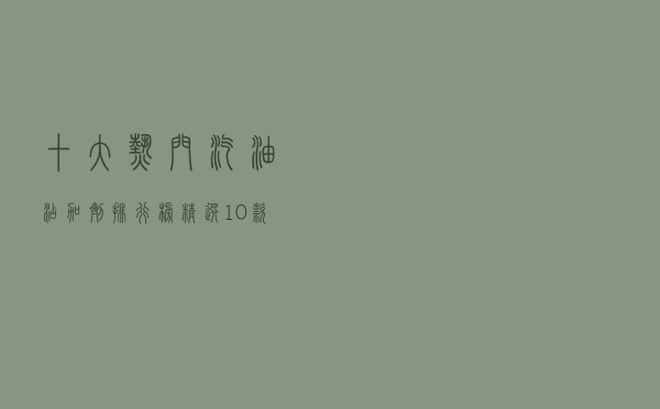 十大热门汽油添加剂排行榜（精选10款燃油宝品牌产品）
