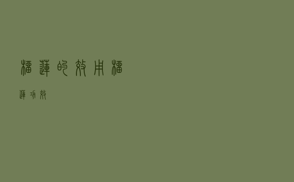 榴莲的效用（榴莲功效）