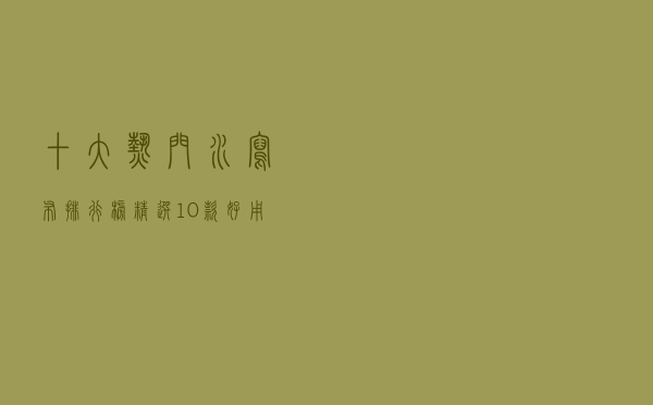 十大热门水写布排行榜（精选10款好用的水写字帖推荐）