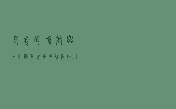紫参的功效与作用点（紫参的功效与作用）