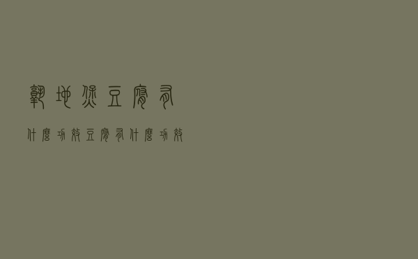 熟地煲豆腐有什么功效（豆腐有什么功效）