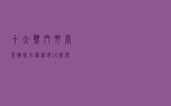 十大热门野营装备排行榜（精选10款便携户外野营装备推荐）
