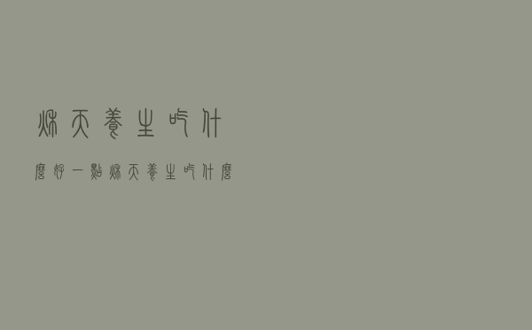 秋天养生吃什么好一点（秋天养生吃什么好）