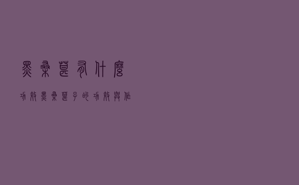黑桑葚有什么功效（黑桑葚子的功效与作用）