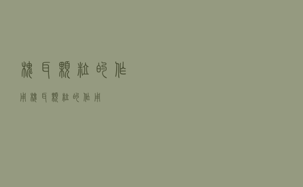 槐耳颗粒的作用（槐耳颗粒的作用）