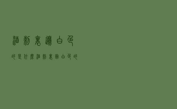 酒刺里边白色的是什么（酒刺里面白色的是什么）