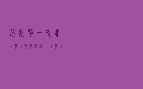 透析肾一次费用多少（肾病透析一次多少钱）