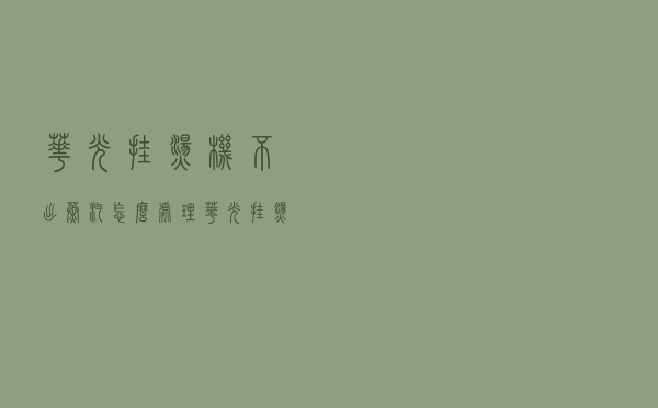华光挂烫机不出蒸汽怎么处理（华光挂烫机）