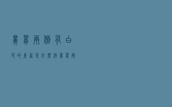 鼻翼两侧有白色的东西是什么病（鼻翼两侧有白色的东西是什么）