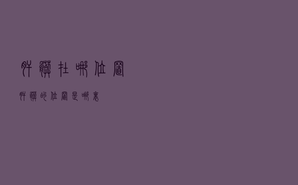 肝脏在哪位置（肝脏的位置是哪里）
