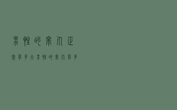 男性的睾丸正常有多大（男性的睾丸有多大）