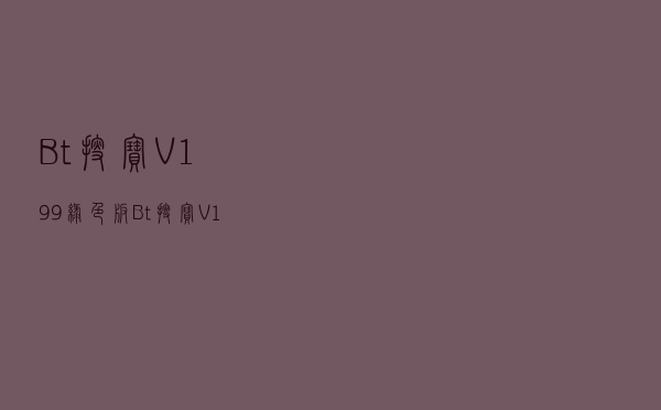 Bt搜宝 V199 绿色版（Bt搜宝 V199 绿色版功能简介）