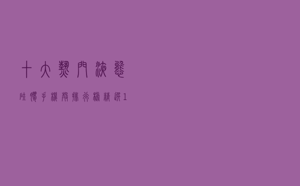 十大热门液态硅胶手机壳排行榜（精选10款液态硅胶手机壳品牌产品）