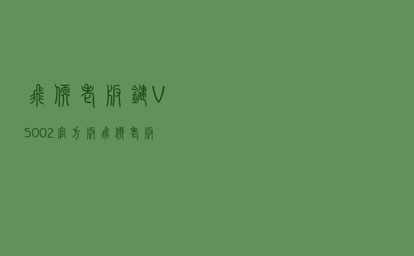 飞软老板键 V5002 官方版（飞软老板键 V5002 官方版功能简介）