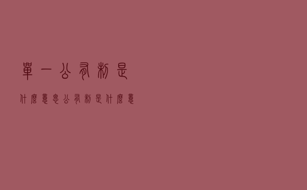 单一公有制是什么意思（公有制是什么意思）