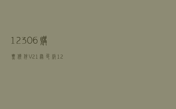 12306购票软件 V21 绿色版（12306购票软件 V21 绿色版功能简介）